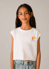 Blusa S/M Grafica Blanco Junior Niña Mayoral M6014 MAYORAL