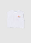 Blusa S/M Grafica Blanco Junior Niña Mayoral M6014 MAYORAL