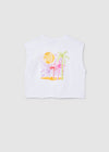 Blusa S/M Grafica Blanco Junior Niña Mayoral M6014 MAYORAL
