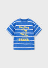 Playera M/C Rayas Estampadas Azul Niño Mayoral M3082 MAYORAL