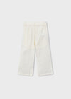 Pantalon Lino Bordado Hueso Niña Mayoral M3585 MAYORAL