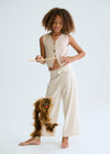 Blusa Chaleco Tejido Botones Beige Junior Niña Mayoral M6020 MAYORAL