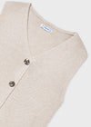 Blusa Chaleco Tejido Botones Beige Junior Niña Mayoral M6020 MAYORAL