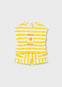 Conjunto Blusa M/C Con Short Punto Rayas Amarillo Bebe Niña Mayoral