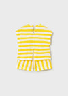 Conjunto Blusa M/C Con Short Punto Rayas Amarillo Bebe Niña Mayoral T6M Conjunto 4 Piezas Con Shot Corto Rosa Baby Mayoral MAYORAL