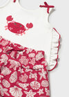 Conjunto Blusa Cangrejo Short Estampado Rojo Bebe Niña Mayoral M1210 MAYORAL