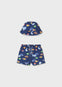 Conjunto Traje Baño Con Gorro Azul Bebe Niño Mayoral