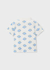 Polo M/C Estampado Bco-Azul Niño Mayoral M3104 MAYORAL