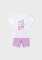 Conjunto Leggings Biker Con Blusa M/C Lila Niña Mayoral M3731