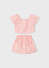 Conjunto Blusa Con Falda Lino Estampado Blossom Niña Mayoral M3947 MAYORAL