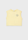 Blusa Tirantes Grafica Vainilla Junior Niña Mayoral M6014 MAYORAL