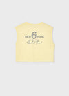 Blusa Tirantes Grafica Vainilla Junior Niña Mayoral M6014 MAYORAL