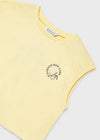 Blusa Tirantes Grafica Vainilla Junior Niña Mayoral M6014 MAYORAL