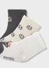 Set 3 Calcetines Motivos Gris Niño Mayoral M10137 MAYORAL