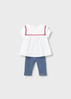 Conjunto 4 Piezas Blusas Y Leggins Rojo Bebe Niña Mayoral M1736 MAYORAL