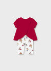 Conjunto 4 Piezas Blusas Y Leggins Rojo Bebe Niña Mayoral M1736 MAYORAL