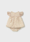 Vestido Bordado Beige Bebe Niña Mayoral M1802 MAYORAL