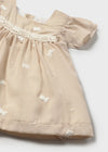 Vestido Bordado Beige Bebe Niña Mayoral M1802 MAYORAL