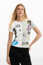Playera Beso_Mickey Blanco M26Swtk45 Dama Desigual