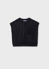 Blusa Twin Bolsillo Negro Junior Niña Mayoral M6160 MAYORAL