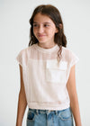 Blusa Twin Bolsillo Beige Junior Niña Mayoral M6160 MAYORAL