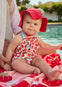Conjunto 3 Piezas Baño Proteccion Solar Rojo Bebe Niña Mayoral M1635