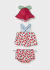 Conjunto 3 Piezas Baño Proteccion Solar Rojo Bebe Niña Mayoral M1635 MAYORAL