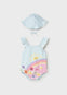 Traje Baño Y Gorro Proteccion Solar Cielo Bebe Niña Mayoral M1737