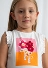 Blusa S/M Flores Blanco Niña Mayoral M3023 MAYORAL