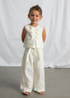 Conjunto Blusa S/M Con Pantalon Bordado Lino Niña Mayoral M3024 MAYORAL