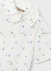 Polo M/C Estampado Bco-Oliva Niño Mayoral M3101 MAYORAL