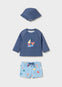 Traje De Baño En Conjunto Azul Bebe Niño Mayoral M1619
