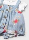 Conjunto Overol Azul Bebe Niña Mayoral M1638 MAYORAL