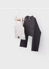 Sudadera Ligera Con Top Negro Junior Niña Mayoral M6402 MAYORAL