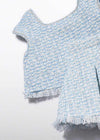 Conjunto Blusa Con Falda Tweed Celeste Niña Abelylula M5059 ABEL Y LULA