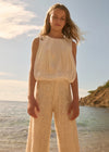Conjunto Blusa S/M Con Pantalon Lentejuelas Champagne Junior Niña Abelylula M5214 ABEL Y LULA