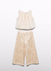 Conjunto Blusa S/M Con Pantalon Lentejuelas Champagne Junior Niña Abelylula M5214 ABEL Y LULA