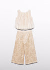 Conjunto Blusa S/M Con Pantalon Lentejuelas Champagne Junior Niña Abelylula M5214 ABEL Y LULA