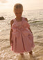 Vestido Flor Organza Rosa Niña Abelylula M5049
