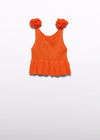 Blusa Top Tejido Naranja Junior Niña Abelylula M5170 ABEL Y LULA