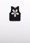 Blusa Algodon Flor Crochet Negro Niña Abelylula M5174 ABEL Y LULA