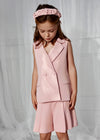 Conjunto De Vestir Bermuda Crepe Rosa Abelylula M5287 ABEL Y LULA