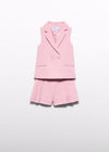 Conjunto De Vestir Bermuda Crepe Rosa Abelylula M5287 ABEL Y LULA