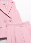 Conjunto De Vestir Bermuda Crepe Rosa Abelylula M5287 ABEL Y LULA