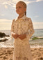 Conjunto Formal Capry Bordado Beige Niña Abelylula M5288