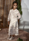 Conjunto Formal Capry Bordado Beige Niña Abelylula M5288 ABEL Y LULA