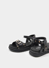 Huarache Estoperoles Negro Niña Mayoral M45740 MAYORAL
