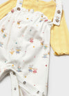 Conjunto Overol Estampado Amarillo Recien Nacida Niña Mayoral M2604 MAYORAL