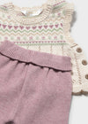 Conjunto 3 Piezas Leggings Tejido Lila Recien Nacido Niña Mayoral M2757 MAYORAL
