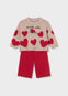 Conjunto Pantalon Y Sueter Tejido Rojo Bebe Niña Mayoral M2556